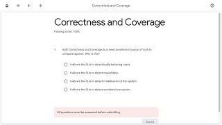 Correctness and Coverage