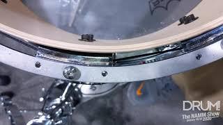 Dialtune Shows Off How To Change A Snare Drumhead in 30 seconds at NAMM 2020