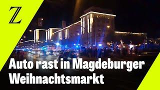 Mutmaßlicher Anschlag auf Magdeburger Weihnachtsmarkt – offenbar ein Mensch tot