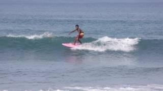 Quiksilver bali surf academy coach and friends testing the equipment