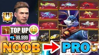 100.000Free Fire new account to *PRO* LEVEL MAX - look how it became part 7 