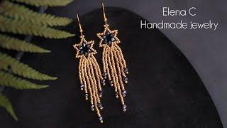 Beautiful Beaded Jewelry Tutorial Beads Earrings Making Серьги Бохо из бисера и бусин своими руками