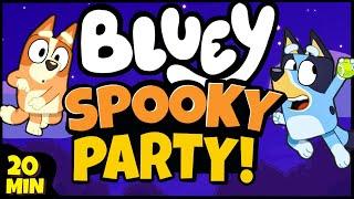 [20 MINS]  BLUEY SPOOKY PARTY  | Freeze Dance | The Floor is Lava | Jump Battle | Danny Go Noodles