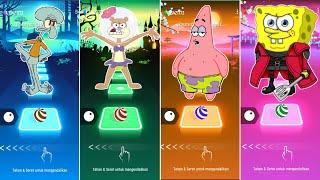 Squidward  Sandy  Patrick  Spongebob  Tiles Hop EDM Rush