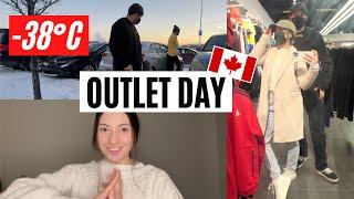 OUTLET no Canada, vlog de comprinhas no inverno canadense -40C graus