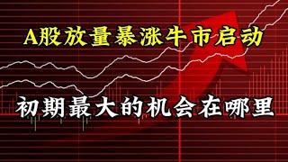 A股放量暴涨冲击3100点，牛市已经启动，初期最大的机会在哪里？