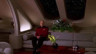 Captain Picard sits in his quarters for 10 hours