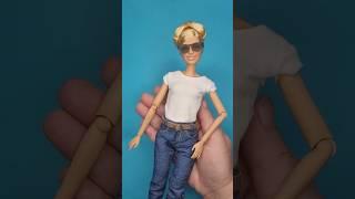 Miniature Doll clothes | Barbie clothes #shorts #barbieclothes #diy #handmade #onesixscale #jeans