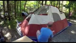 Coleman 8 Person Red Canyon Tent - Time lapse of First Set-up