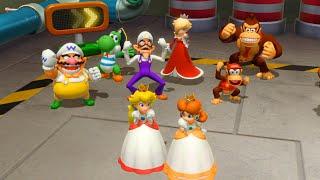 Super Mario Party - All Team Minigames Peach, Daisy Vs Mario, Luigi