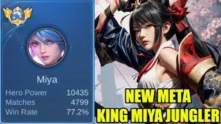 RAJA MIYA Jadi Jungler hampir savage berkali2 9 menit END - top global miya mobile legends