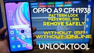 Oppo A9 CPH1938 Pattern, Password Unlock One Click | Oppo A9 FRP Bypass by UnlockTool | A2GSM