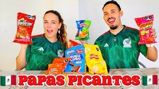 Probando PAPITAS MEXICANAS  con CHILE  por PRIMERA VEZ!