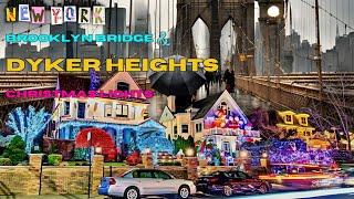 Dyker heights Christmas lights|Brooklyn Bridge #newyorkcity