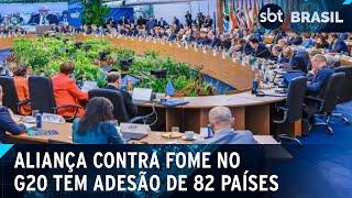 Brasil lança Aliança contra Fome no G20 com adesão de 82 países | SBT Brasil (18/11/24)