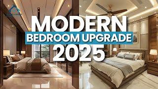 Modern Bedroom Upgrade 2025:Bold Accent Wall Ideas & Luxury Bed Set Styling|modern accent wall ideas