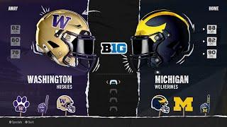 College Football 25 National Championship Gameplay | Washington vs Michigan