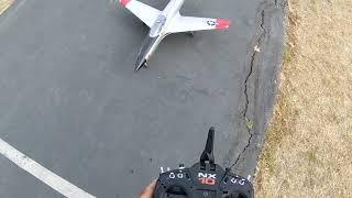 Xfly Sirius w/ new battery, new FMS 2000kv fan and Firey Booty Afterburner in cloudy skies at LFE