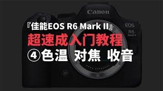 佳能EOS R6 Mark II | 超速成，拍出氛围感！佳能EOS R6 Mark II色温 对焦 声音，第4集【影视小红帽】