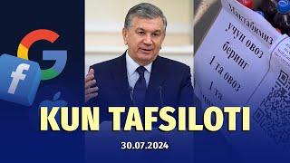 30 iyulning asosiy yangiliklari: O‘zbekistonda ro‘y bergan muhim voqea va hodisalar