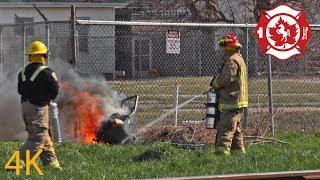 Arrival Video of Cans used by C-K Firefighters on copper wire fire, 04/23/2019