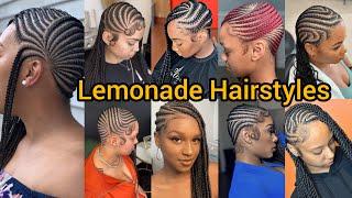 Elegant Lemonade Braids for Black Women | Lemonade Cornrow Braids | Cornrow Hairstyles for Ladies