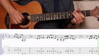 How to Play the Melody to He'll Have to Go by Jim Reeves on Guitar with TAB- Tune Half Step Down