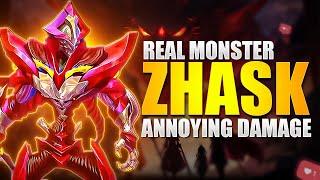Zhask Gameplay 2024 Real Monster In Late Game | Zhask Best Build 2024 | Zhask best emblems 2024