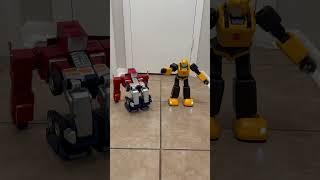 Optimus Prime transforms & Bumblebee fails #transformers #optimusprime #bumblebee #fail #cool #fun