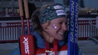 Jessie Diggins yllättyi 20 km kilpailun voitosta