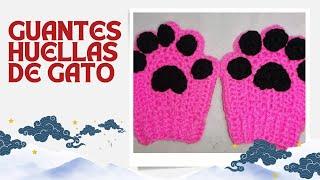 Guantes sin dedos ( Huella de Gatito) talla chica