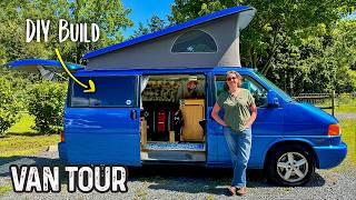 She Remodeled a VW Westfalia Pop-Top Into The ULTIMATE SOLO Traveler Van Camper