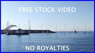 Freighter Towing Boat 4K FREE UHD Stock Video Footage