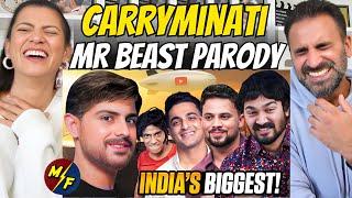 MR BEAST PARODY  Ft. INDIAN CREATORS | CARRYMINATI | Magic Flicks React to BIGGEST Youtube COLLAB