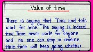 Value of time essay in english || Essay on importance of time