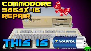 Commodore 386SX-16 battery damage repairs feat. @MrLurchsThings