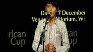 Erican Cup 2009-Public Speaking- Lim Wei Qi (Erican Kluang Centre) Consolation