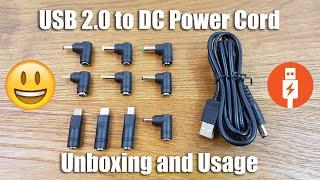 USB 2.0 to DC Power Cord and Adapters [Unboxing]