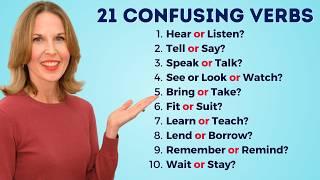 21 Confusing English Verbs  | English Vocabulary