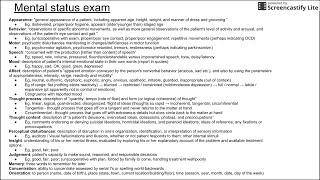 Mental status exam