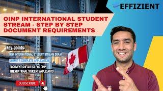 OINP International Student Stream - Step by Step Document Requirements