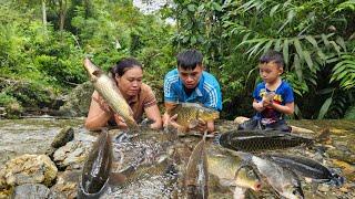 Meet A Big School Of Fish - Catch Them - Bring Them Home To Dry - Enjoy The Fish Meat And Rice