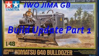 Tamiya 1:48 Japanese Navy Komatsu G40 Bulldozer Build Update Part 1 #tamiya #komatsu #bulldozer