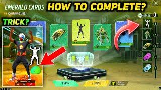 How To Complete Emerald Card Event | Free Fire Emerald Cards Event Trick.