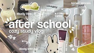 ⭐️ last AFTER SCHOOL VLOG | korean skincare, studying, aesthetic, unboxing, end of the year