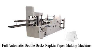 Full Automatic Two Color Printing Folding Napkin Paper Machine