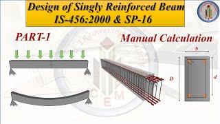 Design of Singly reinforced Beam | Manual calculation for design of beam as per SP-16 | RCC Beam