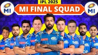 IPL 2025 - Mumbai Indians Full & Final Squad | MI Team 2025 Players List | Mumbai Indians 2025 Squad