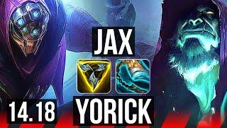 JAX vs YORICK (TOP) | 7/1/2, 500+ games | EUW Master | 14.18