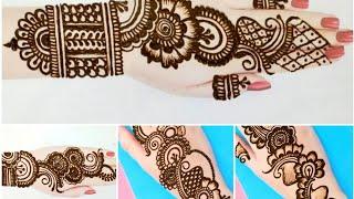 Top 4 new stylish back hand mehndi design/Easy mehndi design/Mehandi ka design Mehndi design/Mehndi